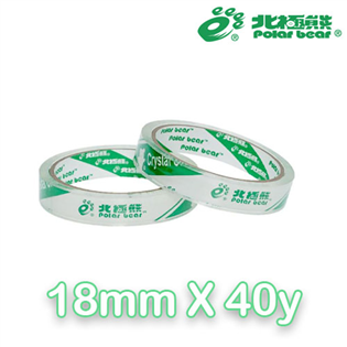 【北極熊】OPP超透明事務膠帶 18mmX40y
