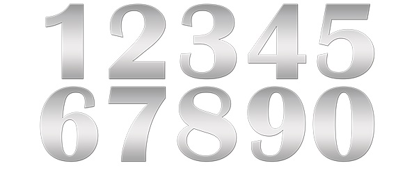 NO.030 數字牌[銀]