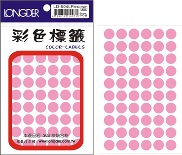 LD-504LP(粉紅) 12MM圓點