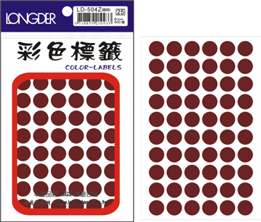 LD-504Z(咖啡) 12MM圓點
