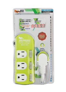 【超電王】3開3插9尺(2.7M)電腦延長線