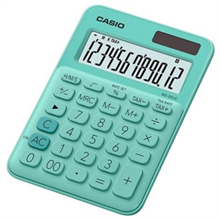 【CASIO】 MS-20UC-GN小型商用馬卡龍計算機