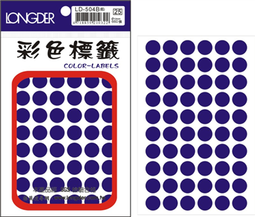 LD-504B(藍) 12MM圓點