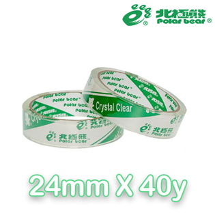 【北極熊】 OPP超透明事務膠帶 24mmX40y