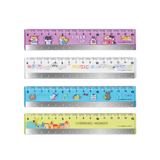 【珠友文化】15cm 壓克力鐵邊尺